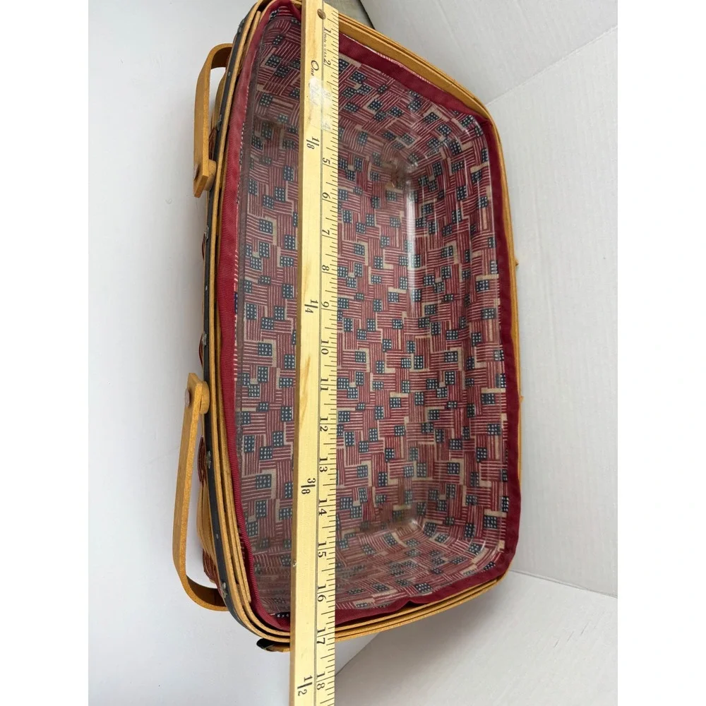 Longaberger Americana Patriotic Basket Flag Liner Plastic Protector Star Trim